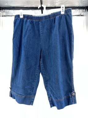 Just My Size Classic Denim Capri in Dark Blue 2X